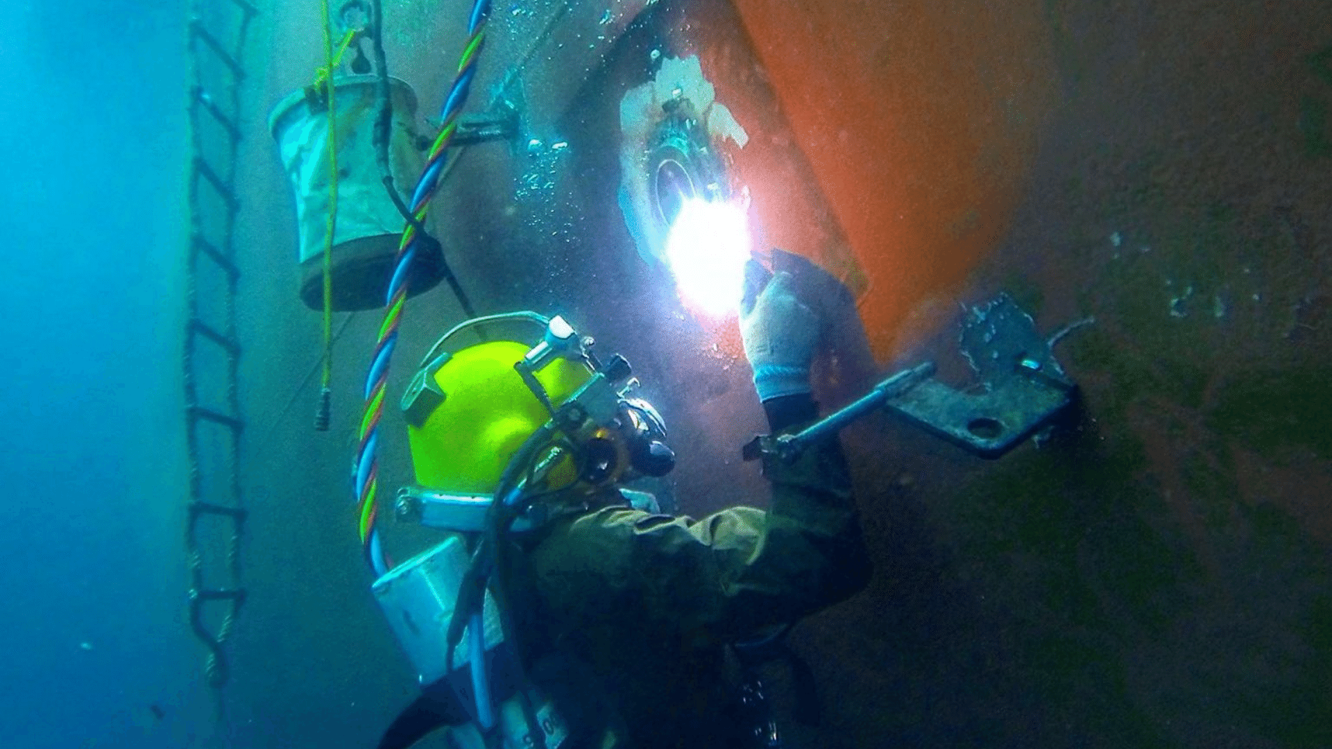Underwater welding operation
